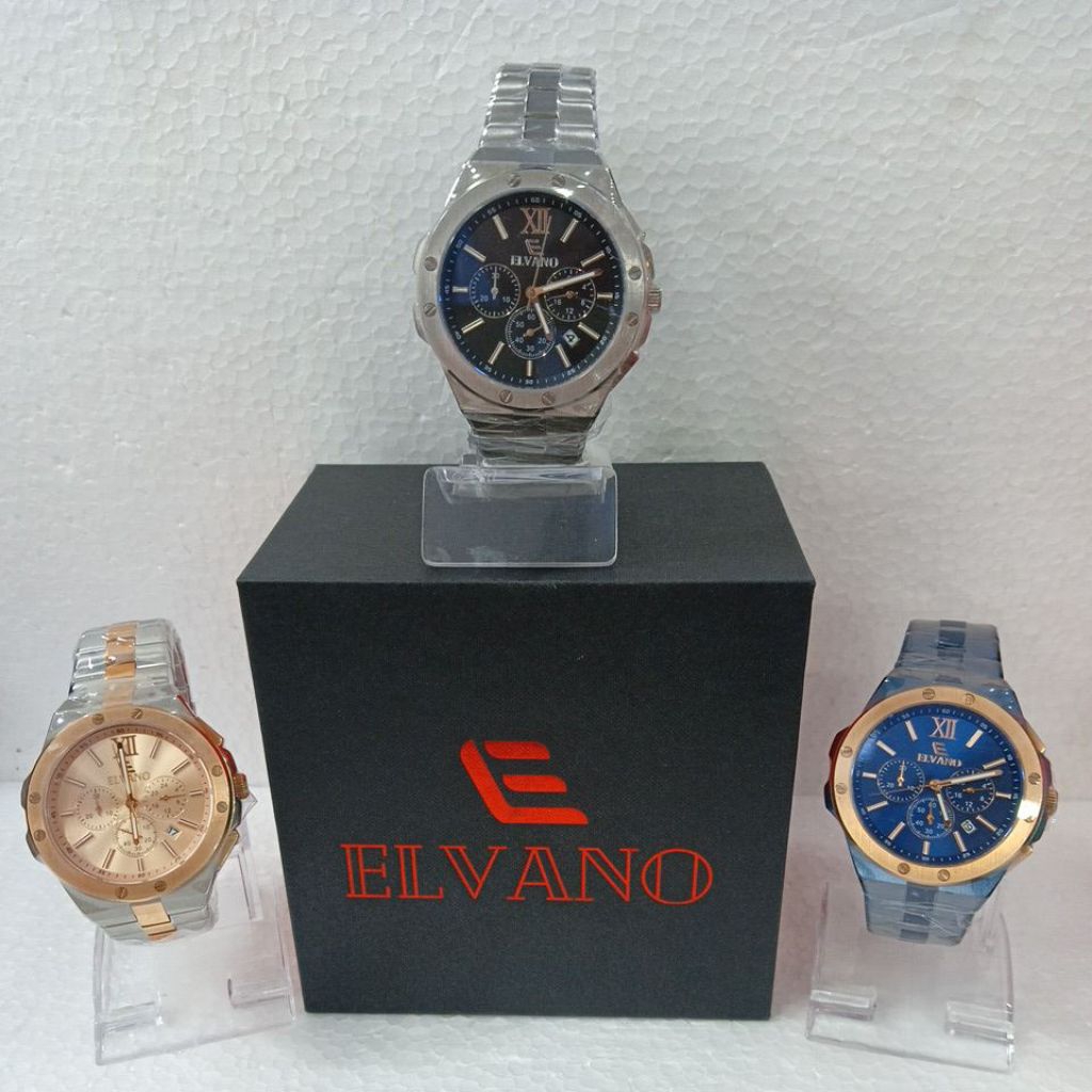 jam tangan pria elvano tali rantai