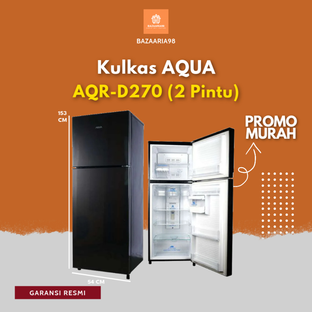 Kulkas AQUA 2 pintu AQR-D270 PROMO