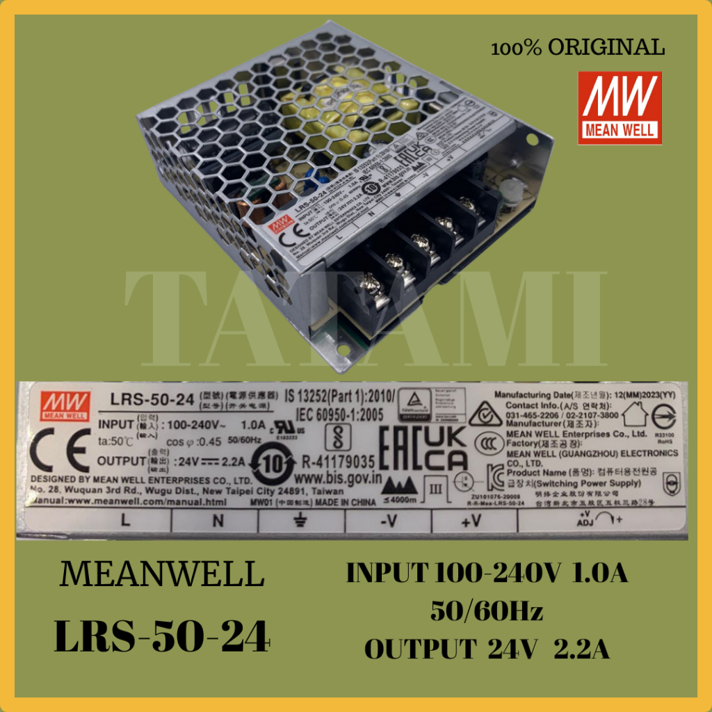 POWER SUPPLY MEANWELL LRS 50 24 LRS-50-24
