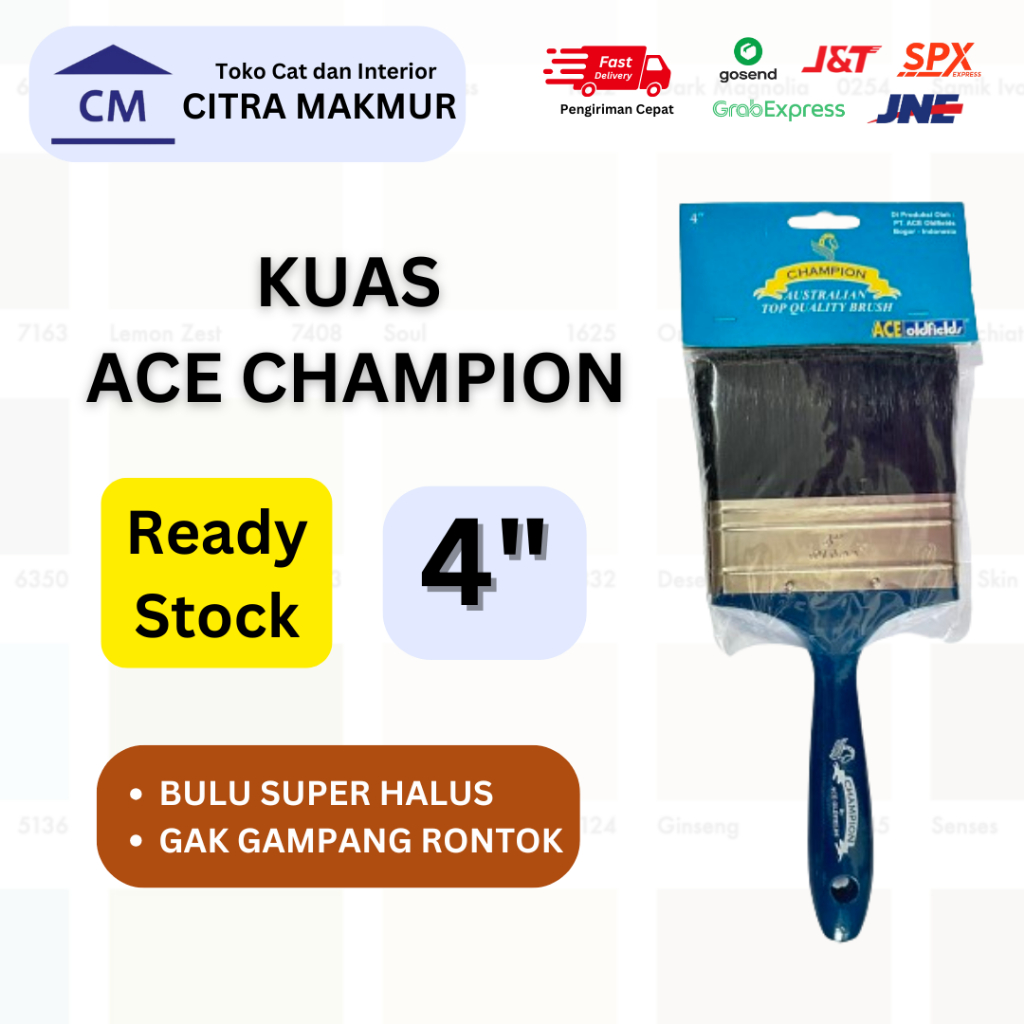 

Kuas Ace Champion 4" (KUAS BULU SUPER HALUS, AWET dan TAHAN LAMA)