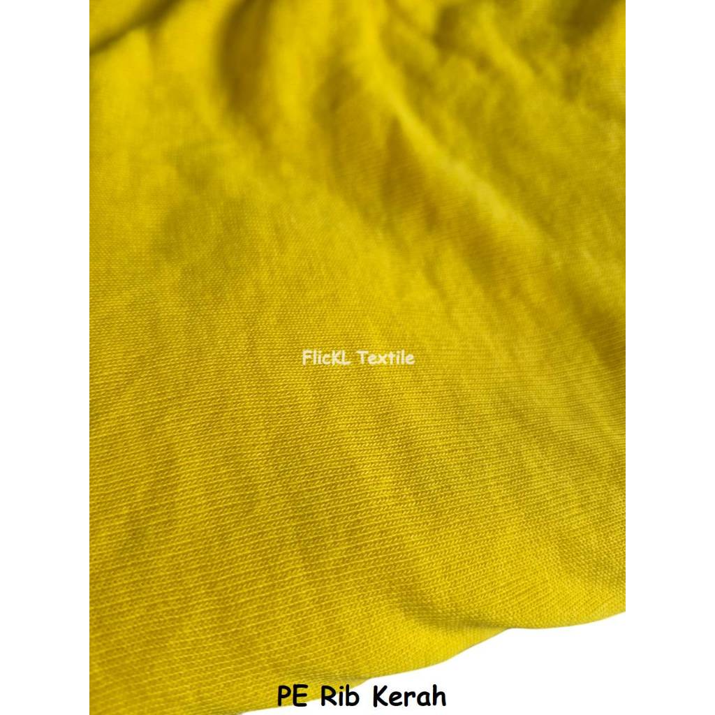 Kain Rib PE Kerah Kaos Bahan Rib Polyester Kerah Leher Baju Rib Kerah Kaos Kilo