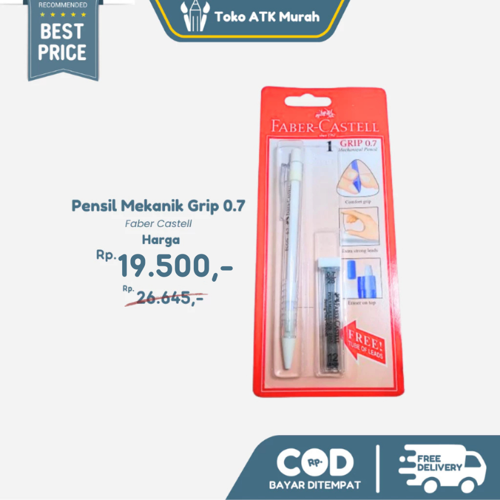 

PENSIL MEKANIK FABER CASTEL GRIP MATIC 0.7 MM+REFILL