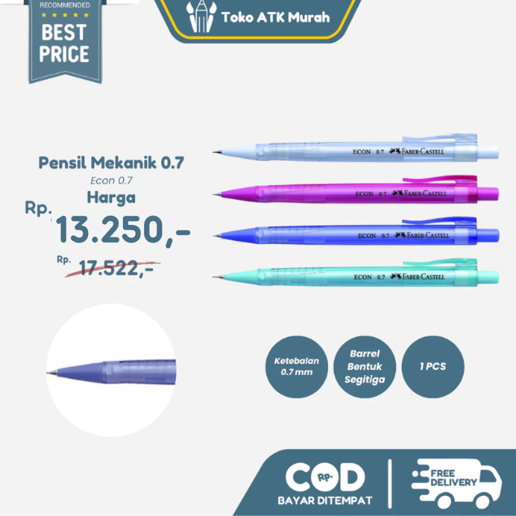 

Pensil Mekanik Faber Castell Econ 0.7 / Mechanical Pencil