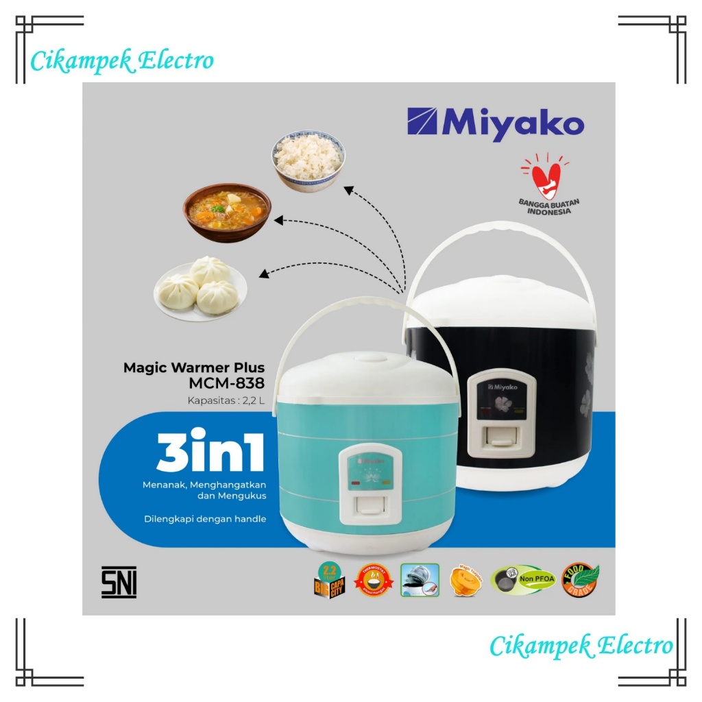 Magic Com Miyako MCM838 / MCM 838 ( 2.2 Liter )