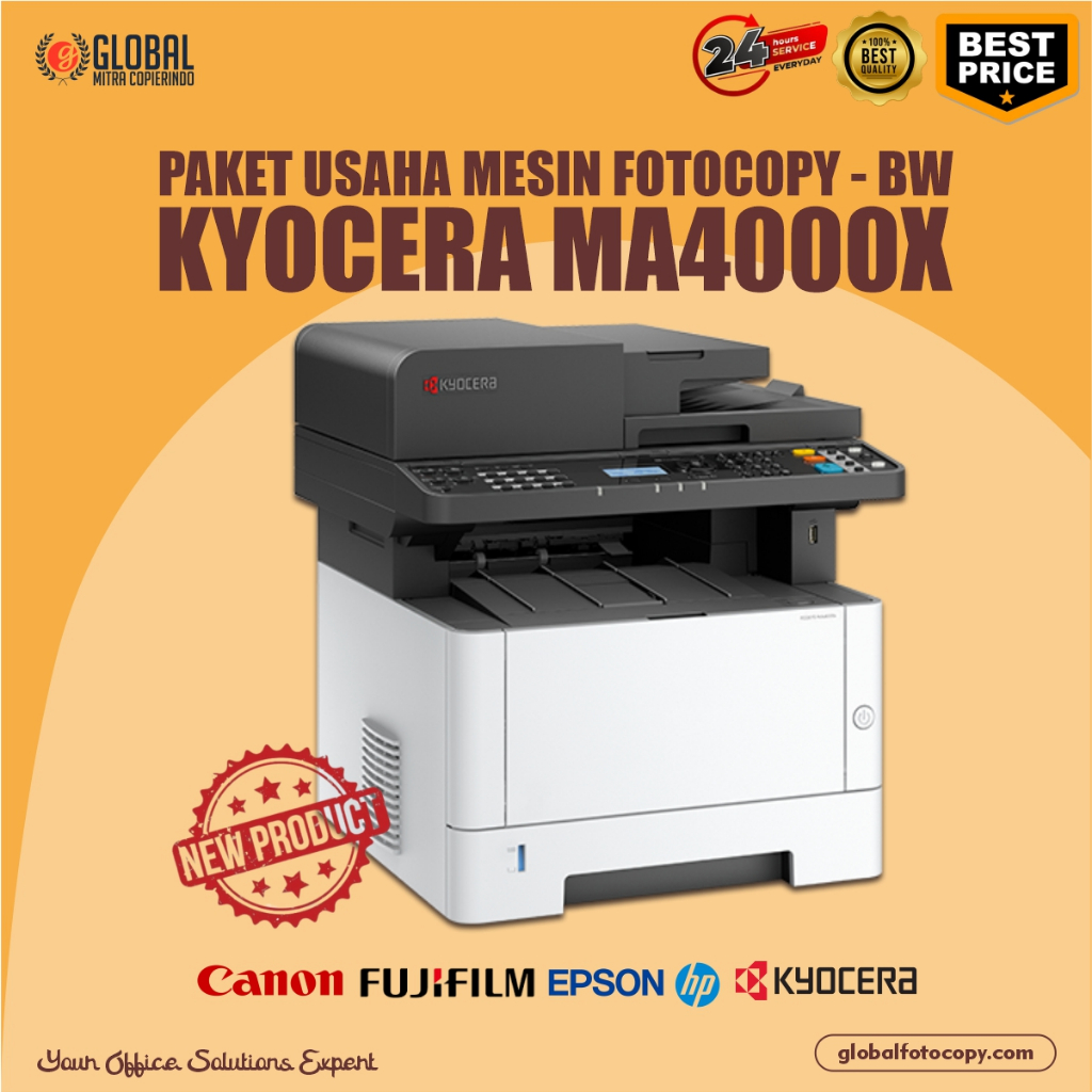 Paket Usaha Mesin Fotocopy Kyocera MA4000X | Mini Portable | Mesin Hitam Putih | A4/F4