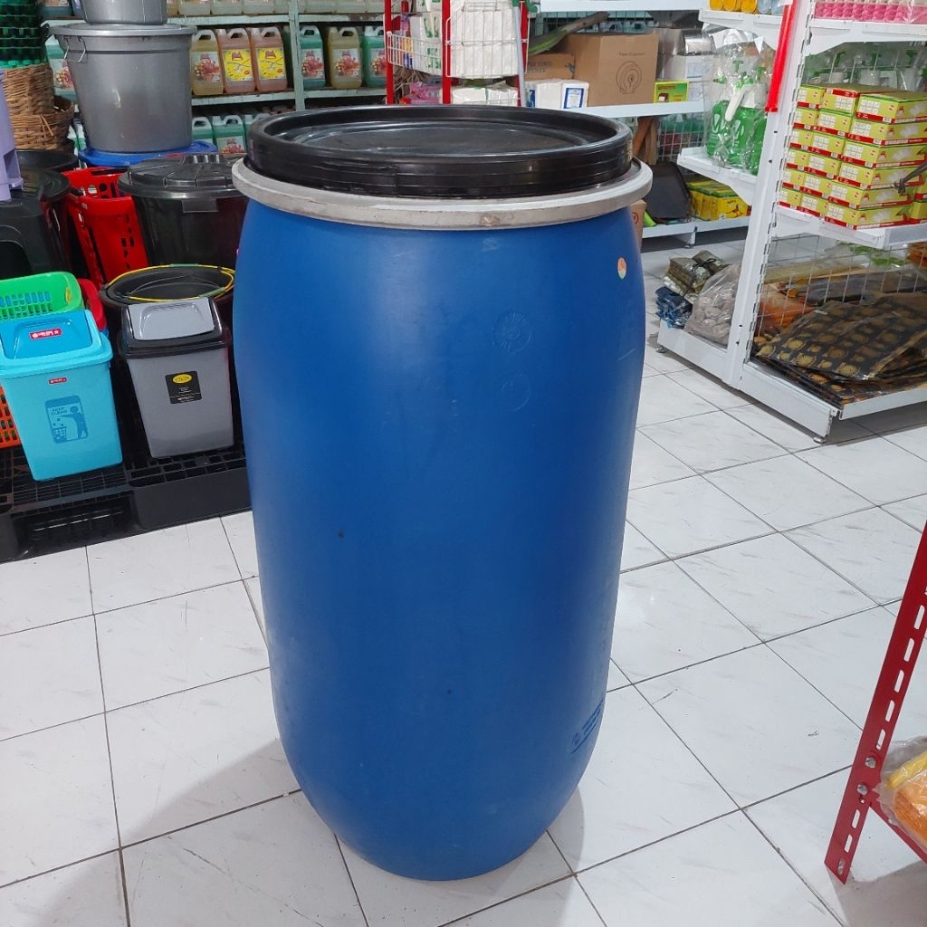 LENGKAP KLEM BESI Tong Bekas 160lt Gentong 105 cm Tampungan Air Kolam Ikan Awet Bagus Tebal Ember Ko