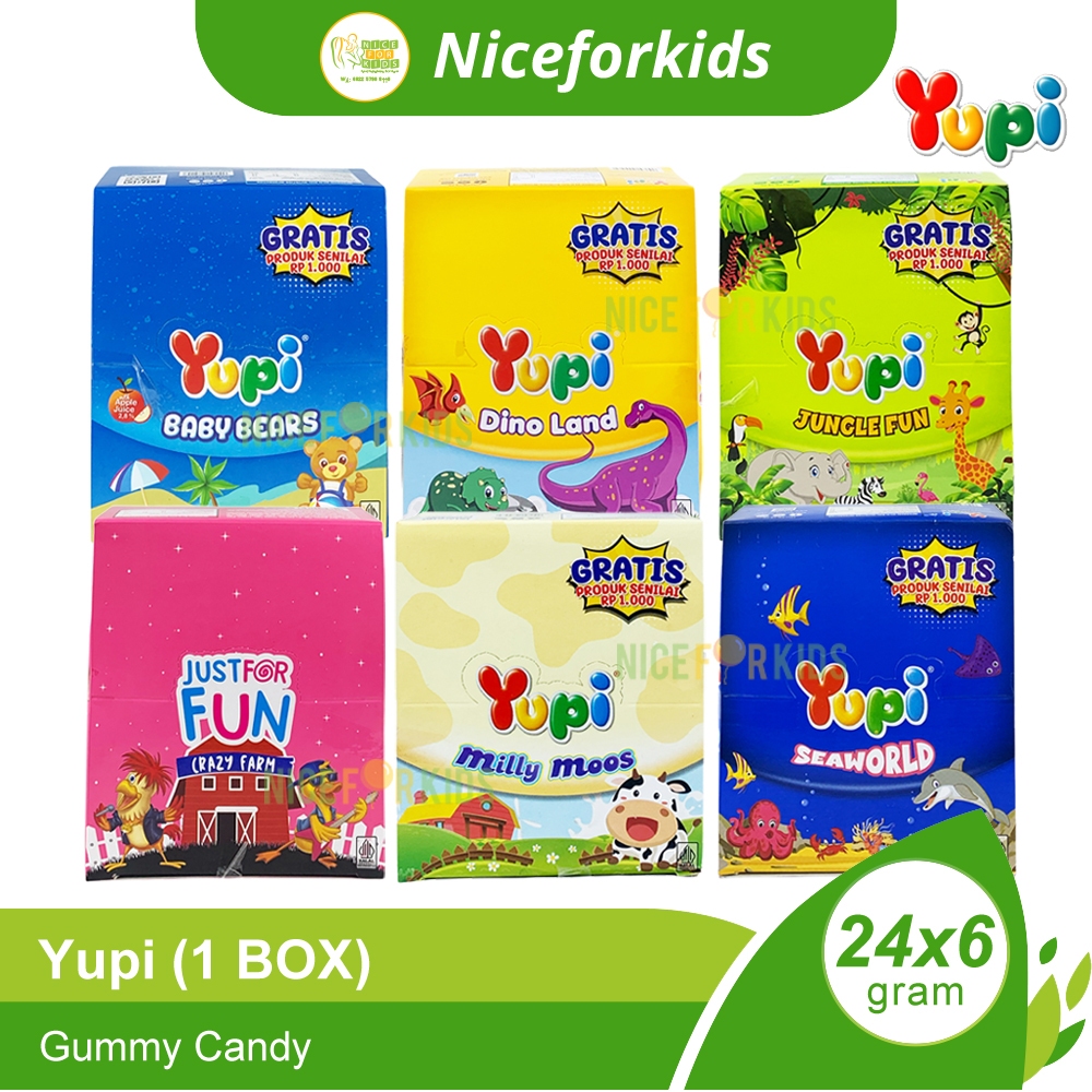 

Yupi Box Isi 24 / Permen Gummy Kenyal