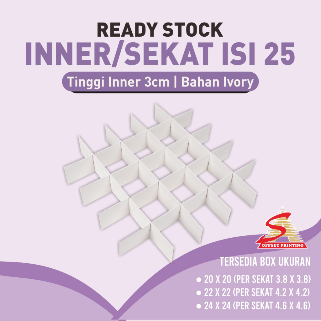 

Inner/ Sekat Isi 25 ada 3 ukuran