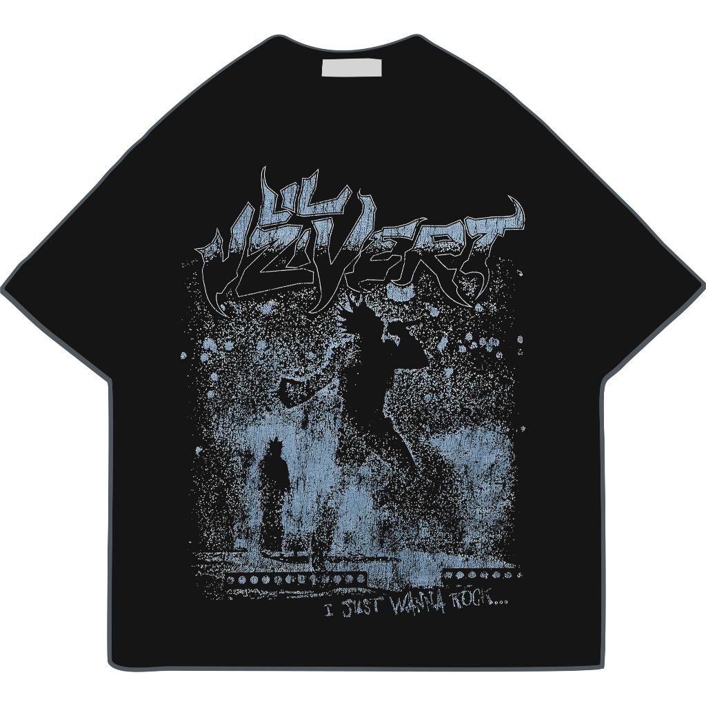 Lil Uzi Baju Kaos Pria Distro Hitam Cotton Combed 24s Tebal