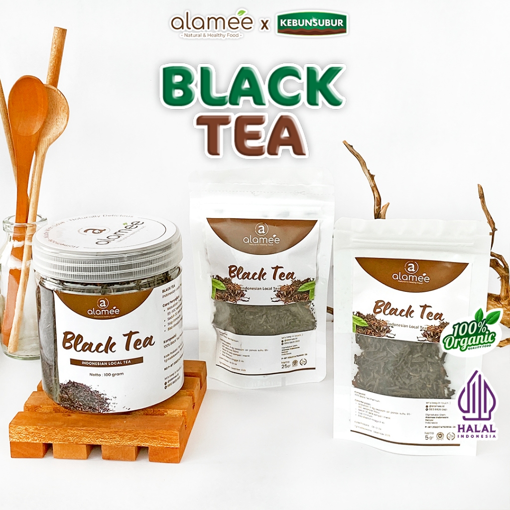 

ALAMEE Black Tea Premium Organic Teh Hitam Kering Dried kebunsubur