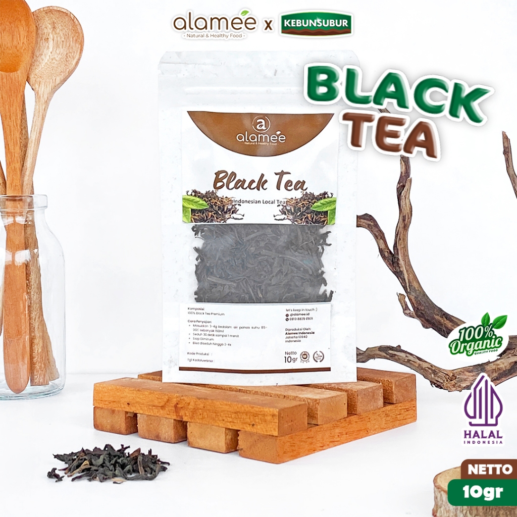 

ALAMEE Black Tea Alami Organic Teh Hitam Kering Dried 10 gr kebunsubur