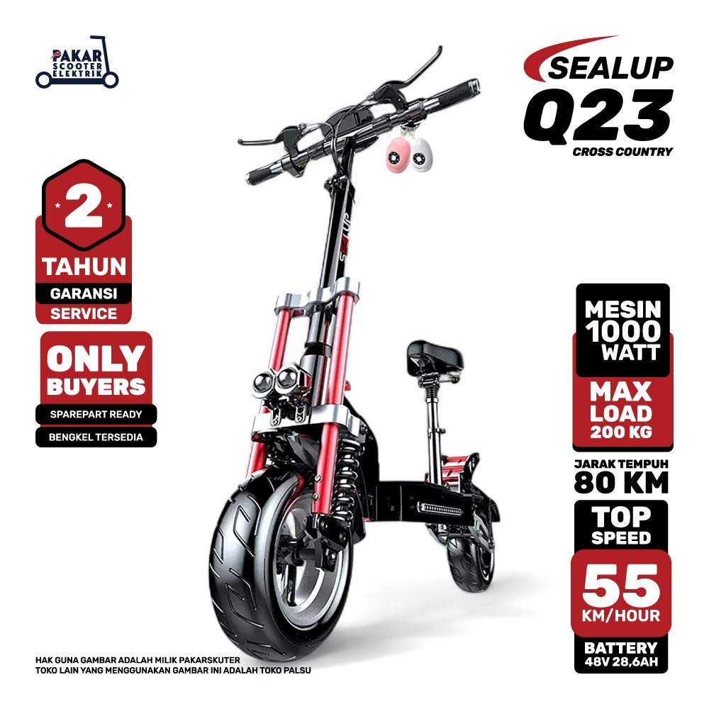 SKUTER LISTRIK SEALUP Q23 CROSS COUNTRY I SKUTER LISTRIK I SKUTER ELEKTRIK I SEPEDA MOTOR LISTRIK I 