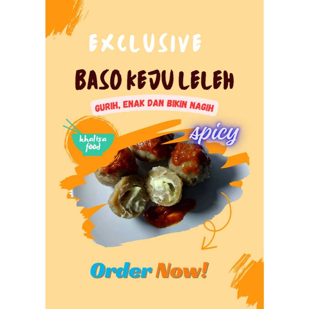 

Khalisa Food - Bakso Daging Isi Keju Lumer Sambel Mercon