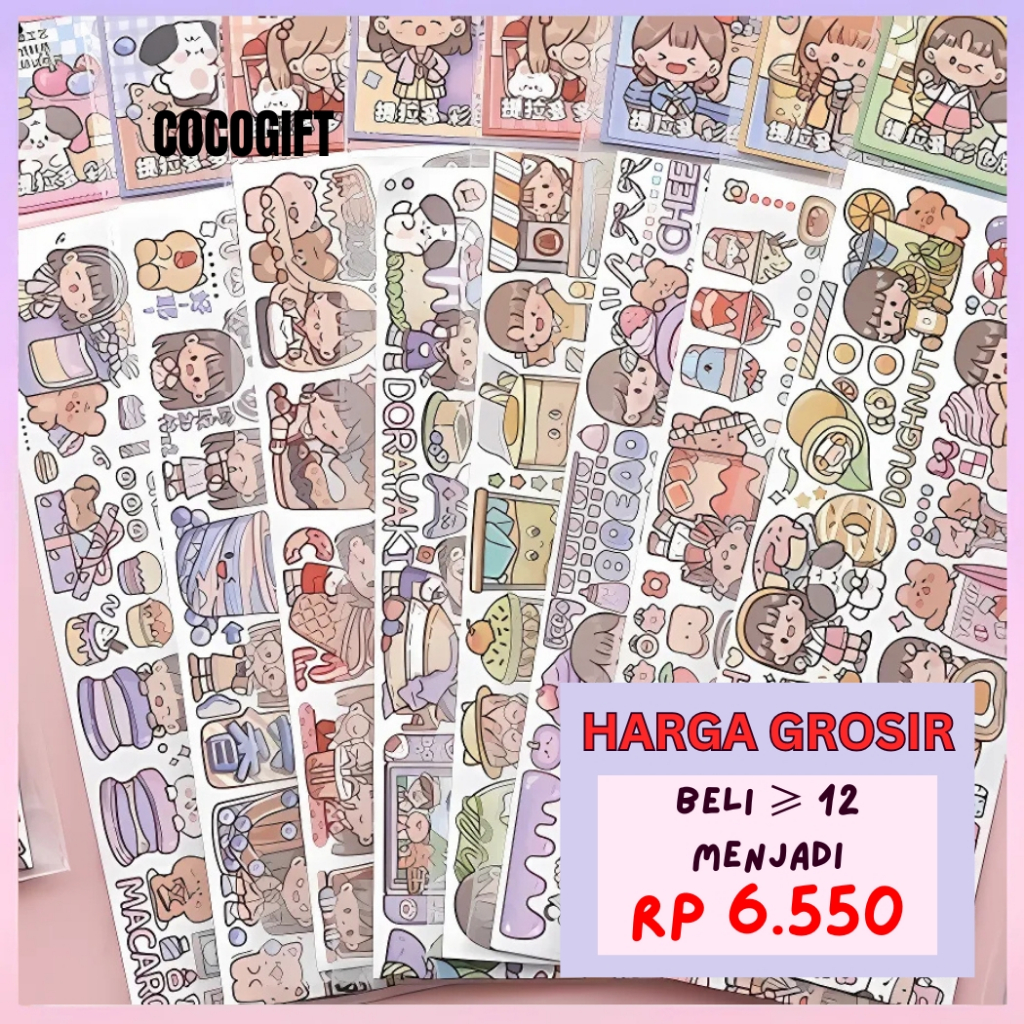 

Stiker Panjang MOMO Cute Siker Decor Aesthetic DIY TLD70