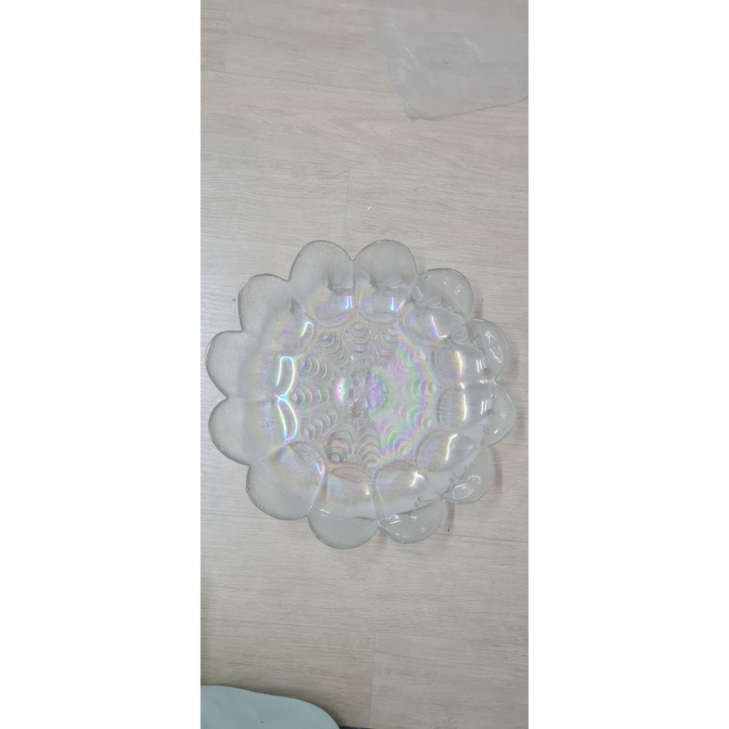 Piring kaca besar, piring besar, piring buah, piring besar serbaguna bening