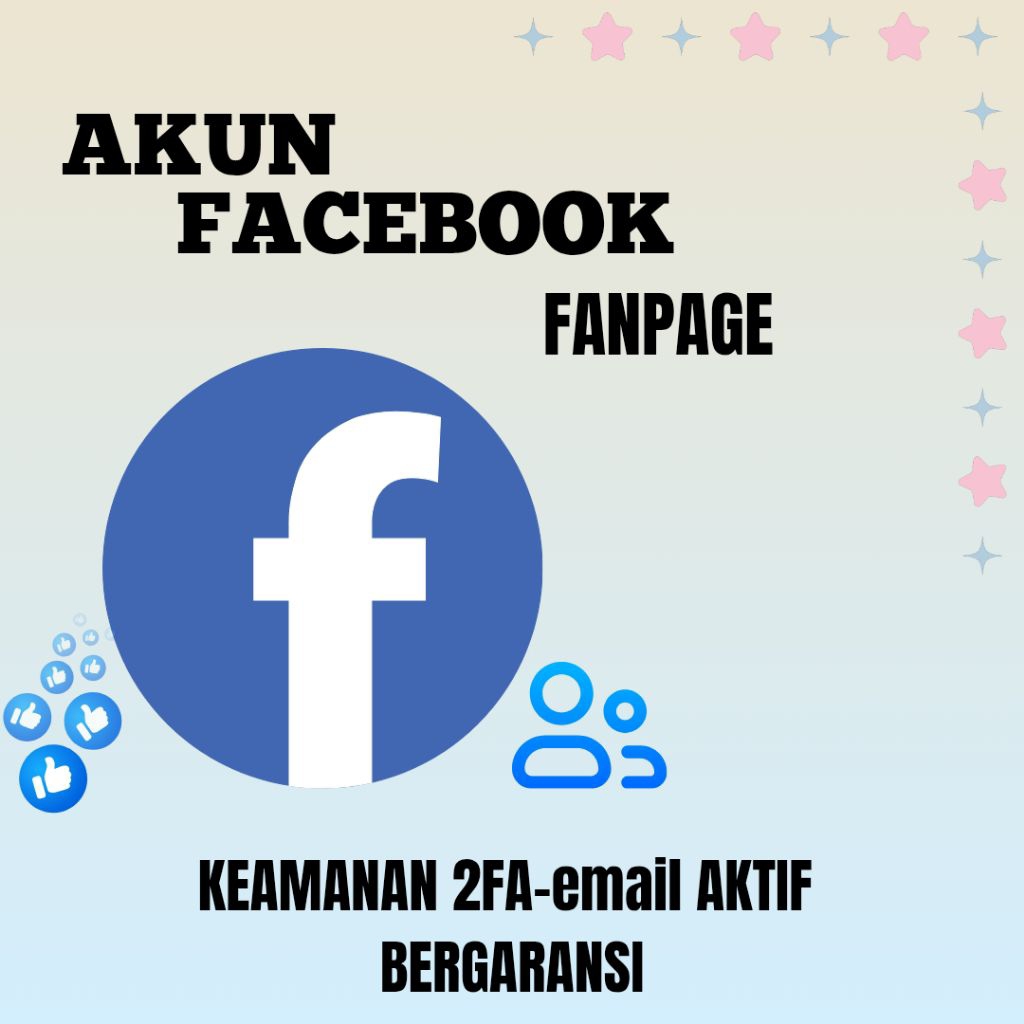 AKUN FACEBOOK DENGAN FANPAGE TERSEDIA & AMAN