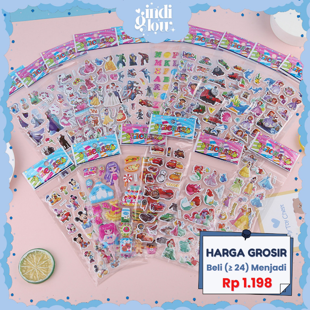 

IG Stiker Timbul Mainan Random Stiker Tempel Sticker Karakter Lucu Warna-Warni Stiker Mainan LG-77