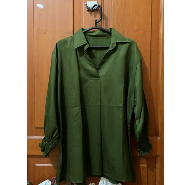 Blouse Top Army Green