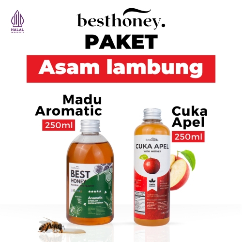

Best Honey Paket Bundling Asam Lambung Cuka Apel 250 ML & Madu Aromatic 350 GR