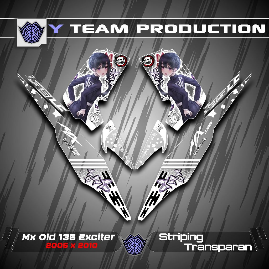 Striping Uv Transparan X1Jupiter Mx Lama 135 Striping Transparan Mx Old /Striping Mx Old Transparan