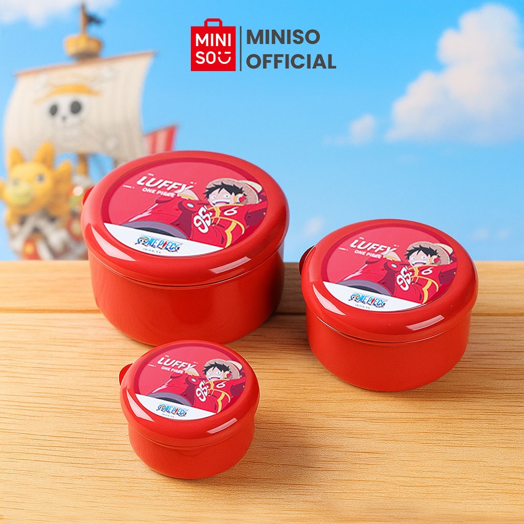 

MINISO X One Piece Kotak Makan Set 3pcs Tempat Bekal Berbagai Ukuran Karakter One Piece