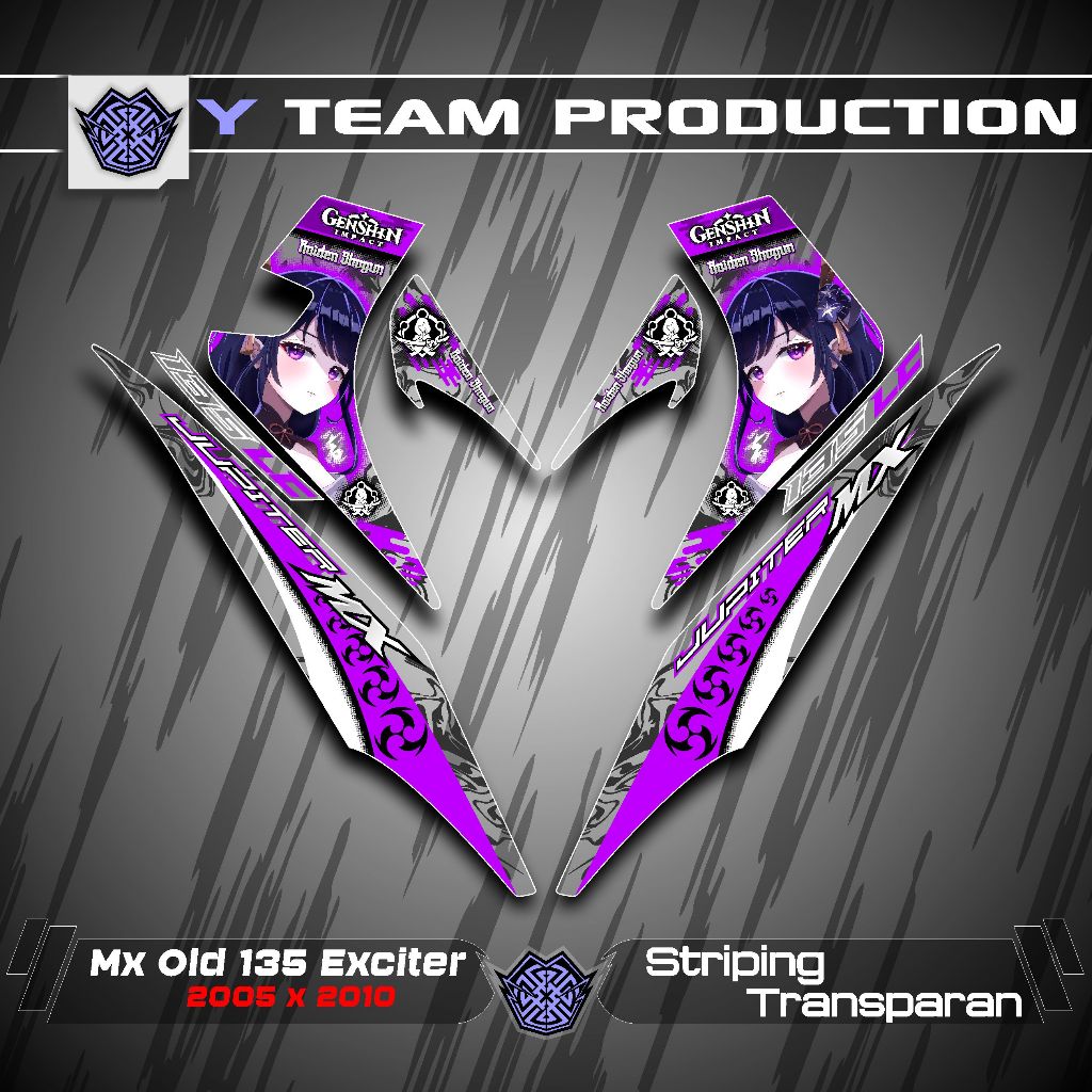 Striping Uv Transparan X5Jupiter Mx Lama 135 Striping Transparan Mx Old /Striping Mx Old Transparan