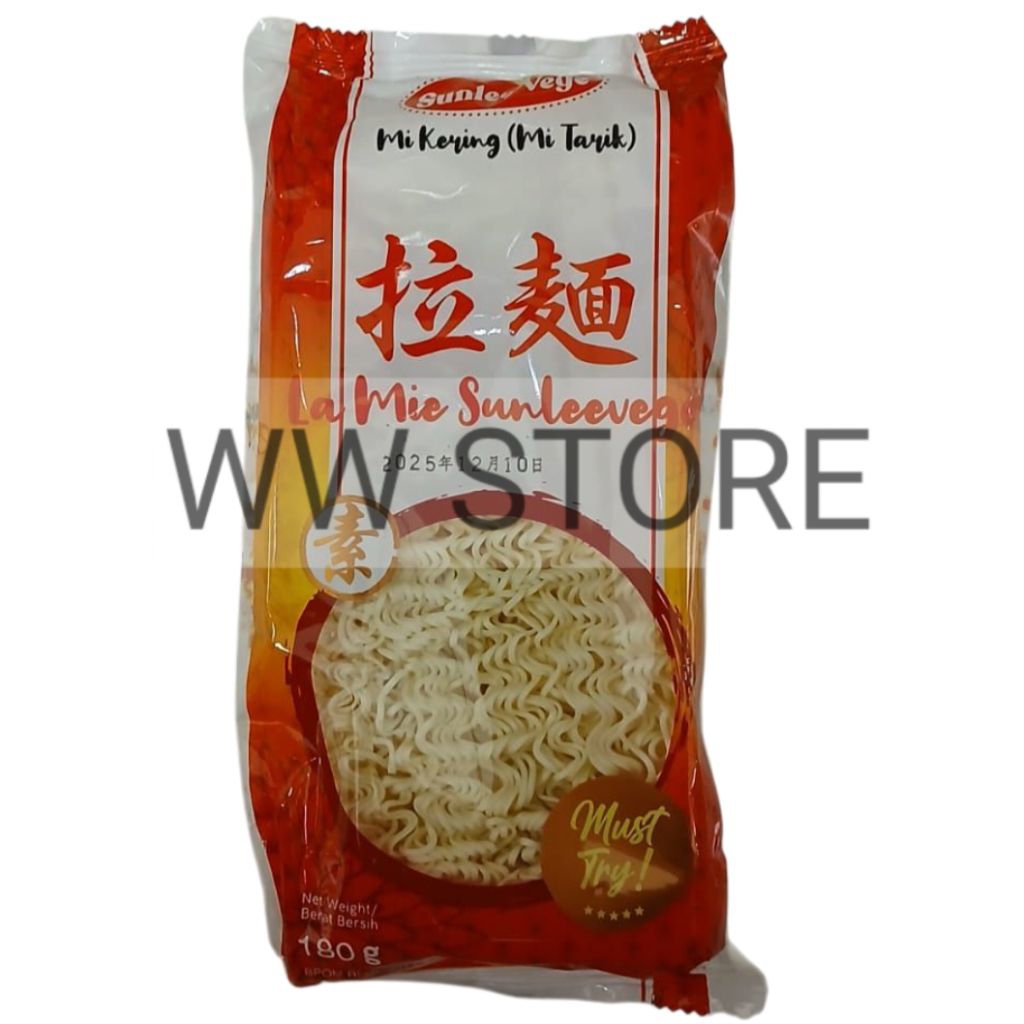 

Mie mi kering tarik La Mie Sunlee Vege Sunleevege 180g