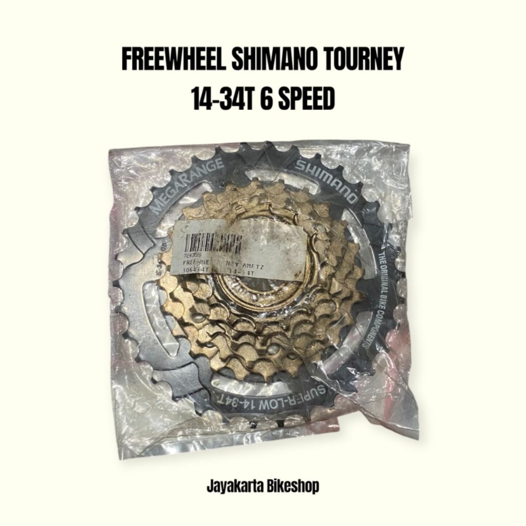 FREEWHEEL SHIMANO TOURNEY 14-36T 6 SPEED ORIGINAL | GEAR BELAKANG SEPEDA MTB HYBRID CITYBIKE | SPARE