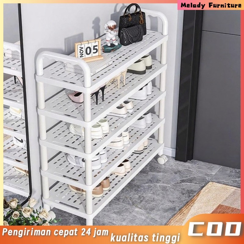 sepatu kecil rak sepatu plastik 5 susun rak sepatu plastik rak sepatu estetik sepatu minimalis sanda