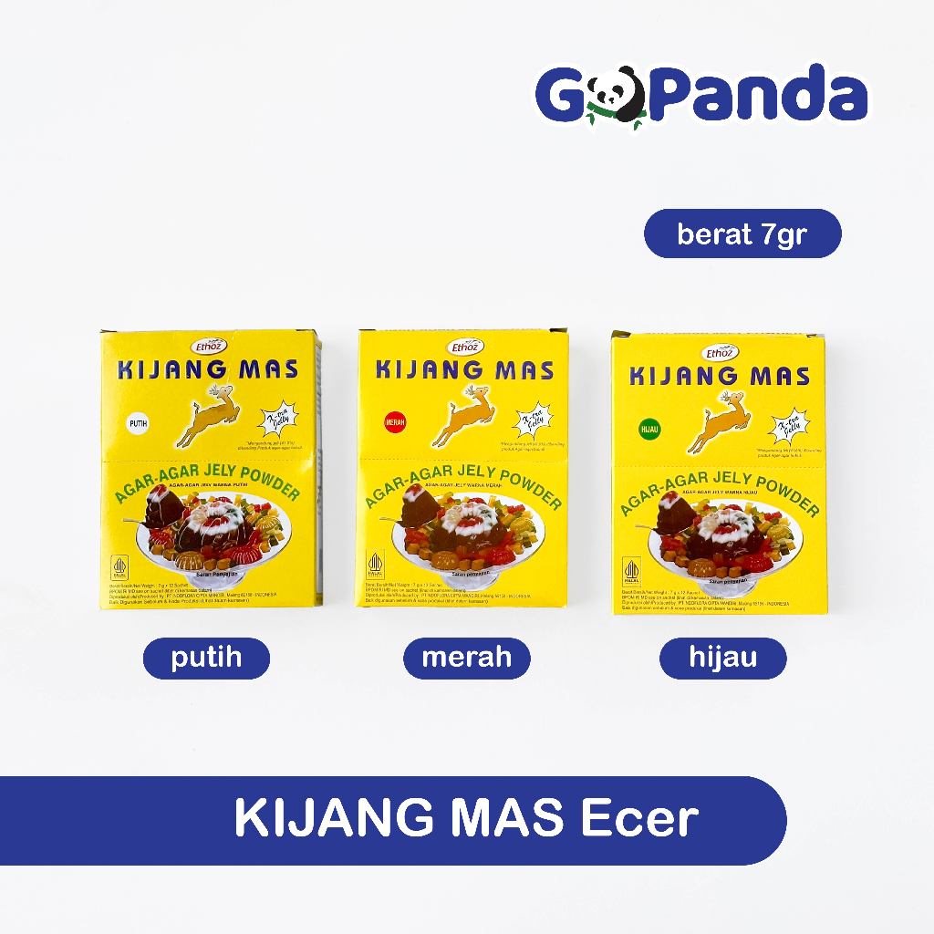 

Ethoz Agar KIJANG MAS 1box 12pcs / Agar Agar Kijang Mas