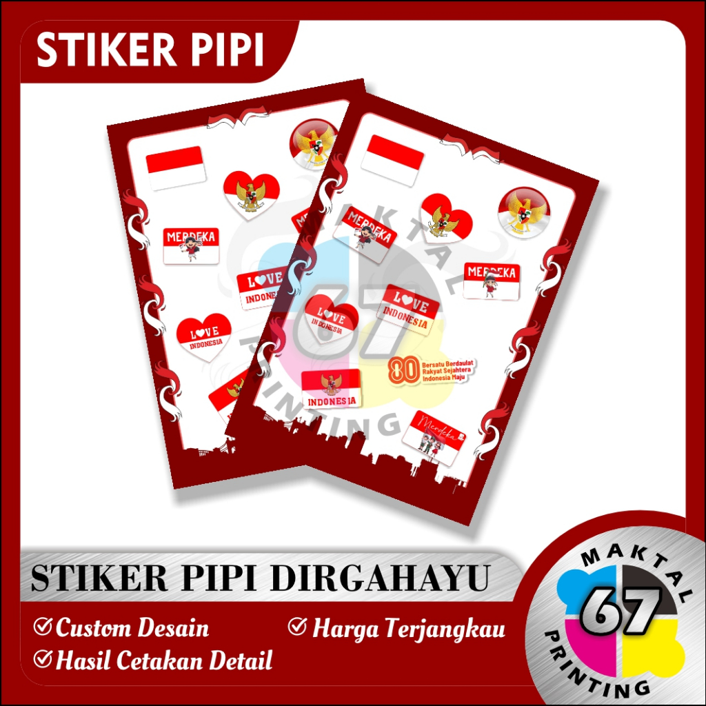 

STIKER PIPI BENDERA MERAH PUTIH | TEMA KEMERDEKAAN | 17 AGUSTUS | PALING MURAH