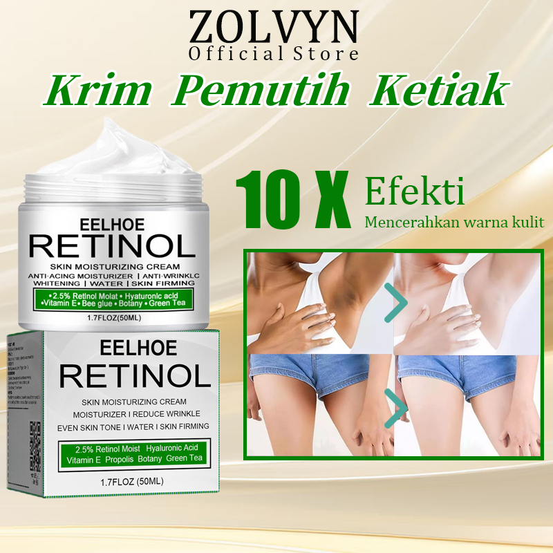 ZOLVYN Pemutih ketiak ampuh dan cepat Krim Pemutih Ketiak Memutihkan Ketiak Leher Paling Ampuh Pemut