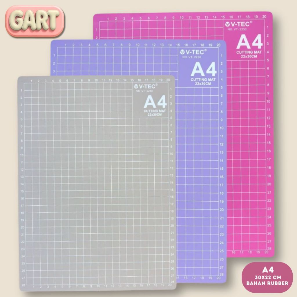 

( V-TEC ) CUTTING MAT TEBAL A4 30x22cm - Crafting Mat Pad - Work Cutting Pad