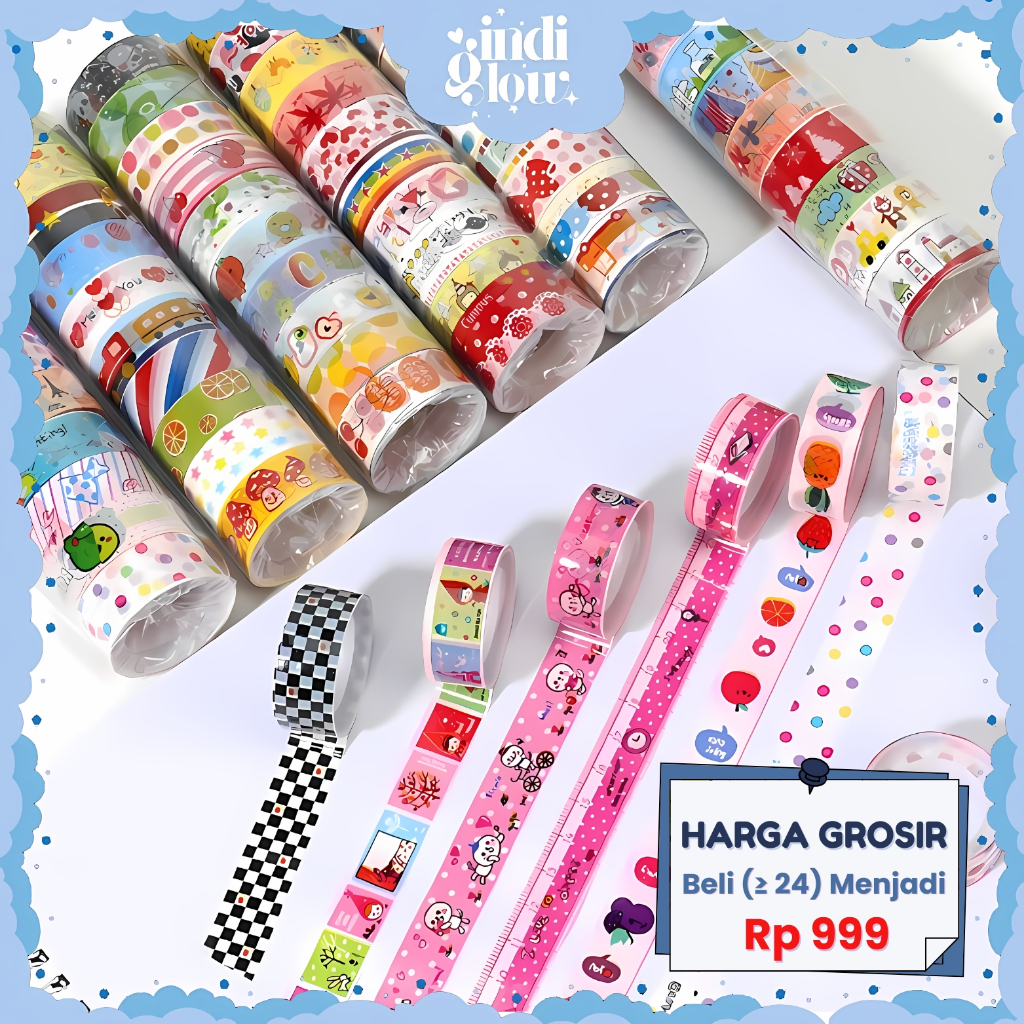 

IG Isolasi Fancy kado Per Pcs Solatip Gambar Warna-Warni Solasi Bungkus Kado Selotip Fancy LG-41