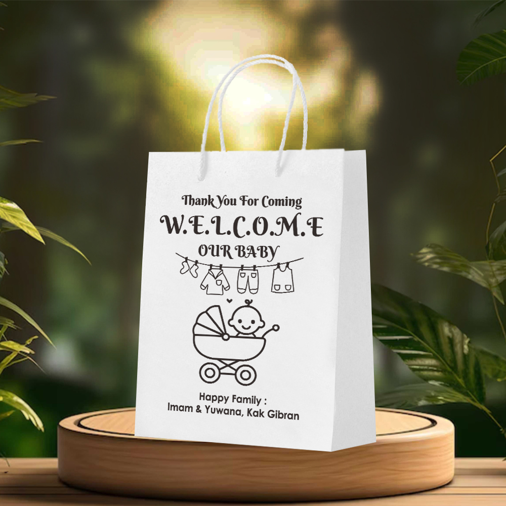 

Paperbag Sablon BABY BORN / Kelahiran Bayi / paperbag 20x10x25 / Paperbag Polos Coklat / Paperbag Coklat / Tas Kertas / Paperbag Sablon Custom