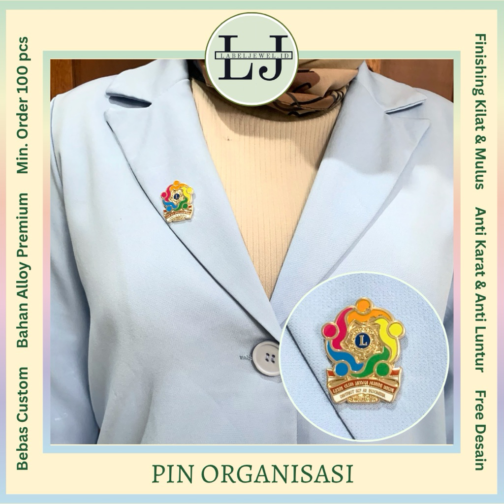 

PIN Logo Organisasi / LENCANA Perusahaan, Sekolah, Kampus / BADGE Nama Dada *CUSTOM* BAHAN ALLOY PREMIUM ANTI KARAT & ANTI LUNTUR