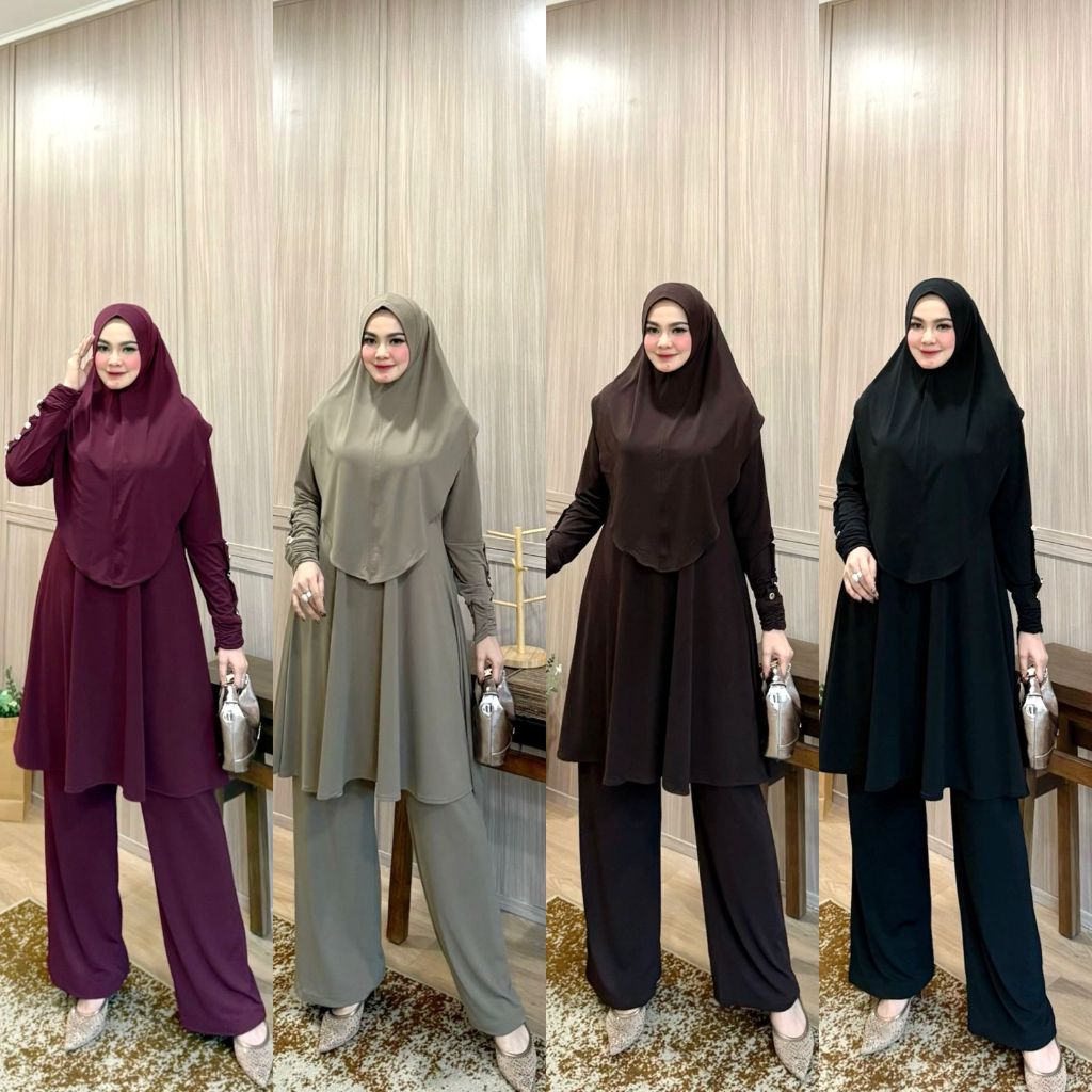 Set Celana Salma Series | Poppy Syari | Syari Instan