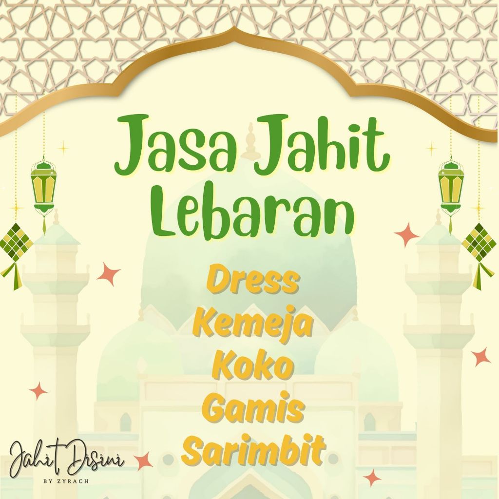 JASA JAHIT LEBARAN / JAHIT SARIMBIT / JAHIT SERAGAM / JAHIT BAJU KELUARGA