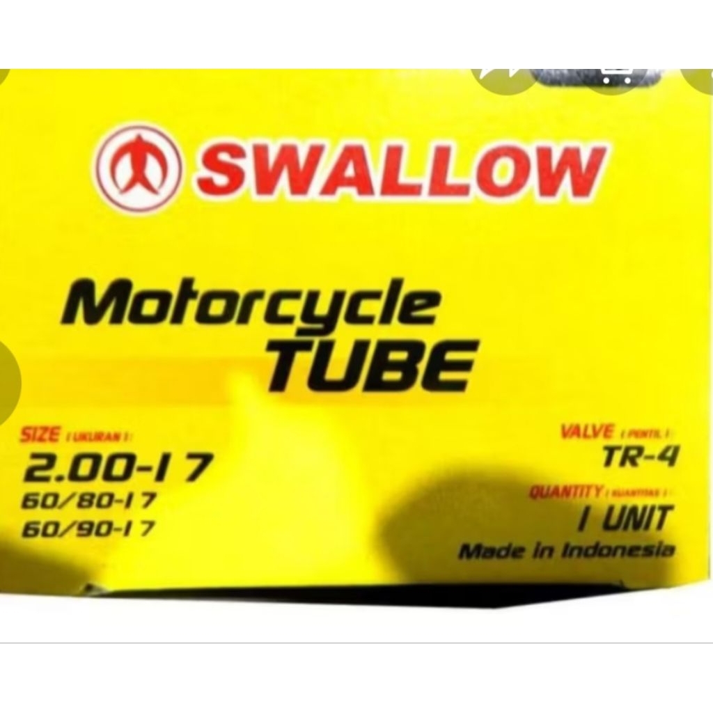 TERMURAH. Ban dalam swallow ukuran 200 215 ring 17 . ban dalam 50 90 17 dan 60 80 17 swallow ban dal