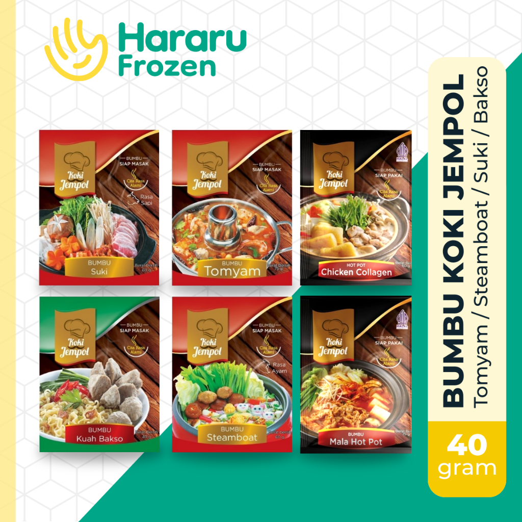 

Bumbu Instant Koki Jempol Steamboat / Tomyam / Suki / Kuah Bakso - Bakso