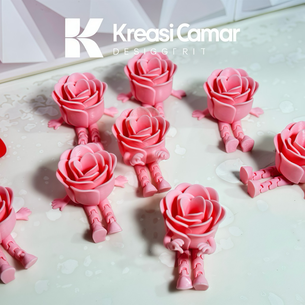 Boneka Mawar Animasi Lucu-Hadiah Romantis Unik buat Pacar, Kekasih Sahabat | Dekorasi Meja Aesthetic