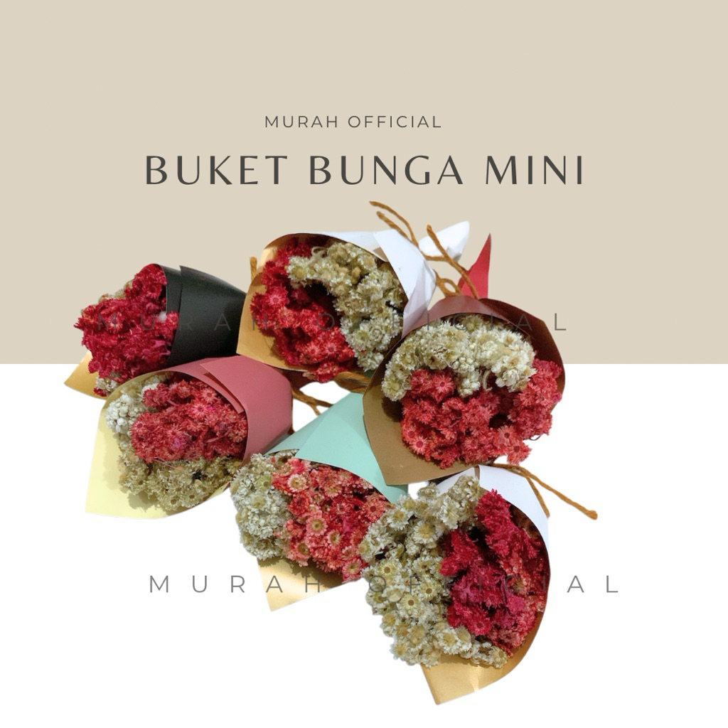 buket bunga mini bunga kering dried flower bouket buket murah buket bunga souvenir murah bunga edelw