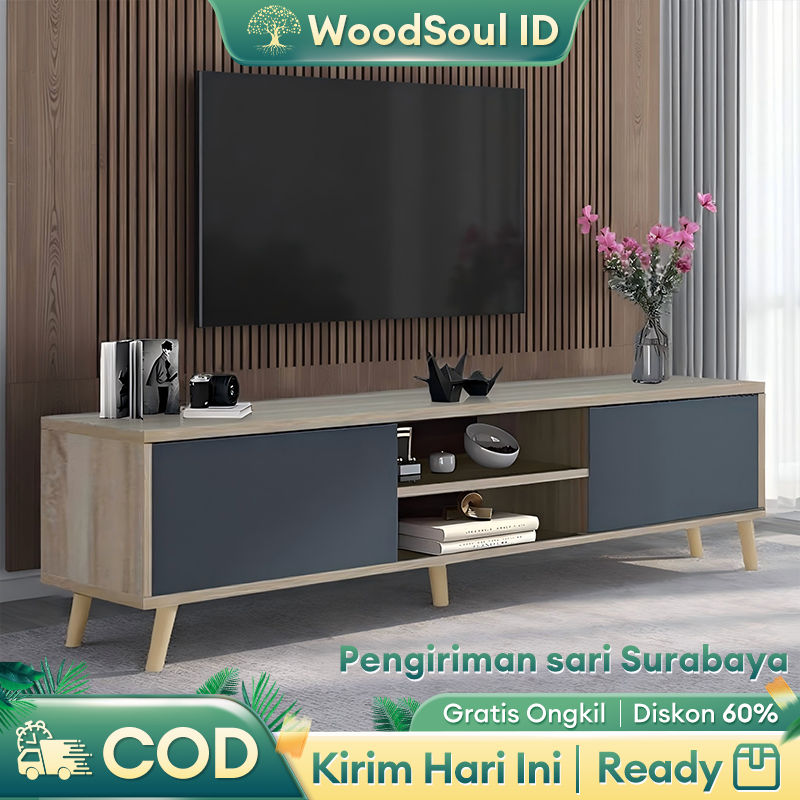 Rak TV Meja TV Minimalis Modern Lemari TV Kabinet TV Ruang Tamu Murah Awet 180cm