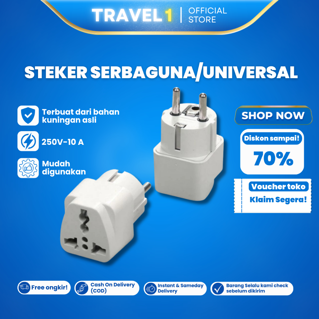 Steker Serbaguna / Over Steker Serbaguna / Colokan Universal / Over Steker Kaki 2 ke 3