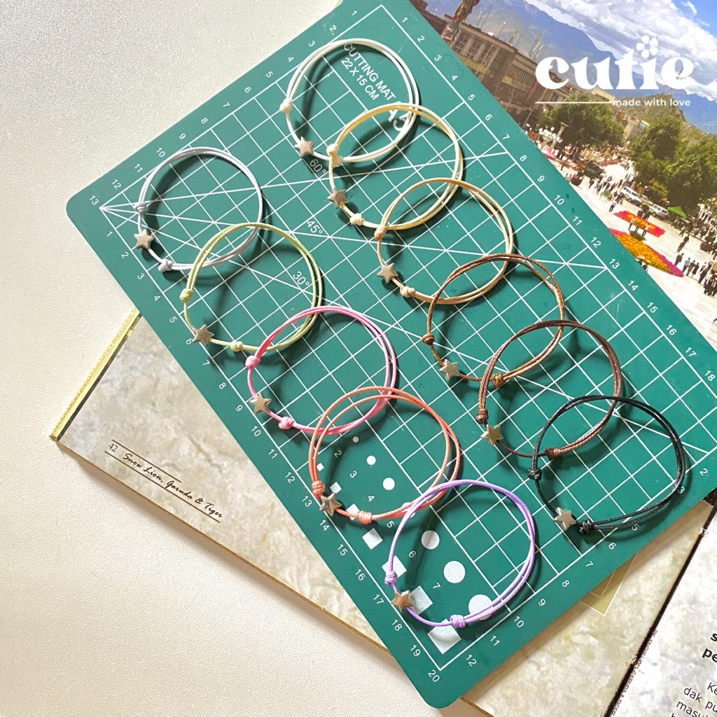 Gelang Charm Bintang / Gelang Tali Bintang Waterproff / Gelang Couple Bintang