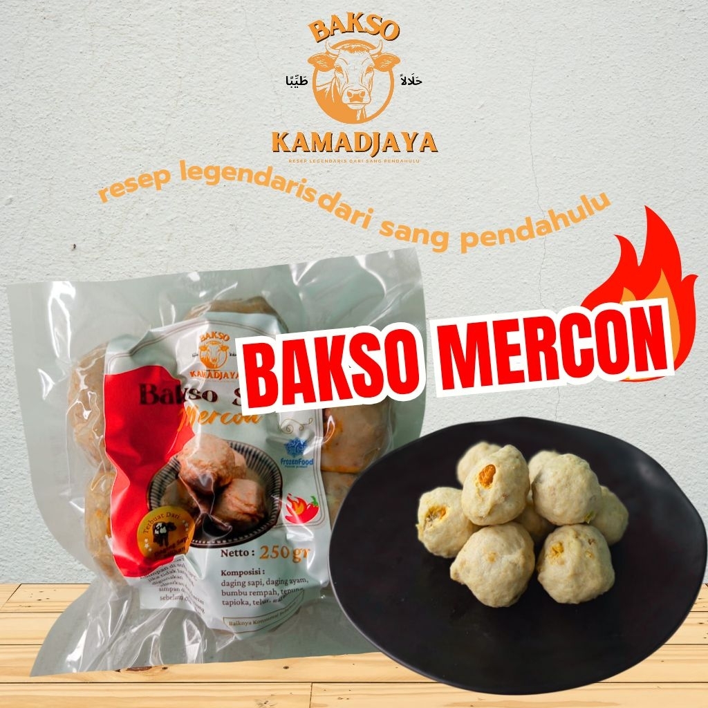 

Bakso Sapi Premium Kamadjaya Mercon Pedas Gila – Isi 250 gr – Kenyal, Gurih, Halal