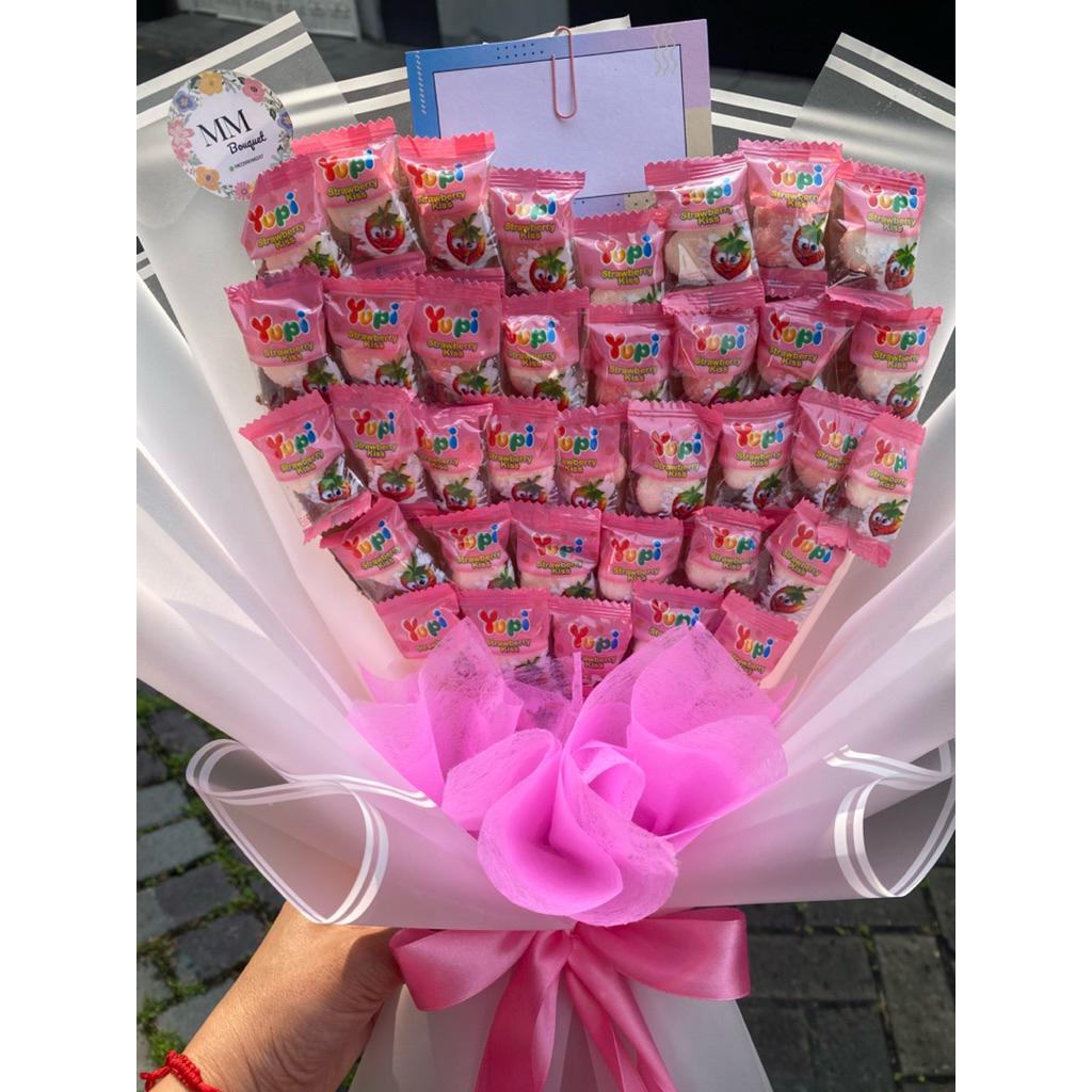 Buket yupi love -buket yupi-buket permen