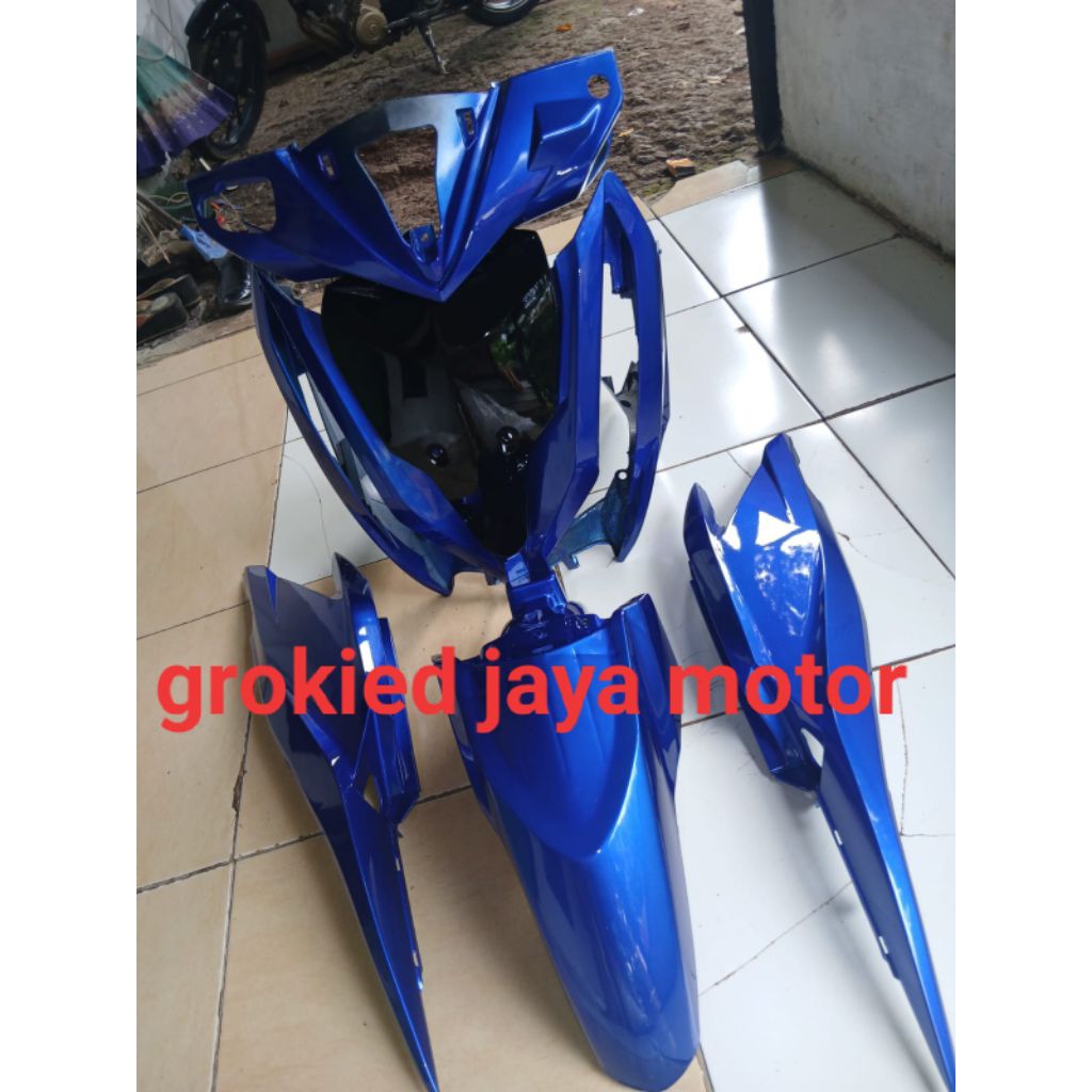 cover full body halus Honda Vario kzr 125 old warna biru candy