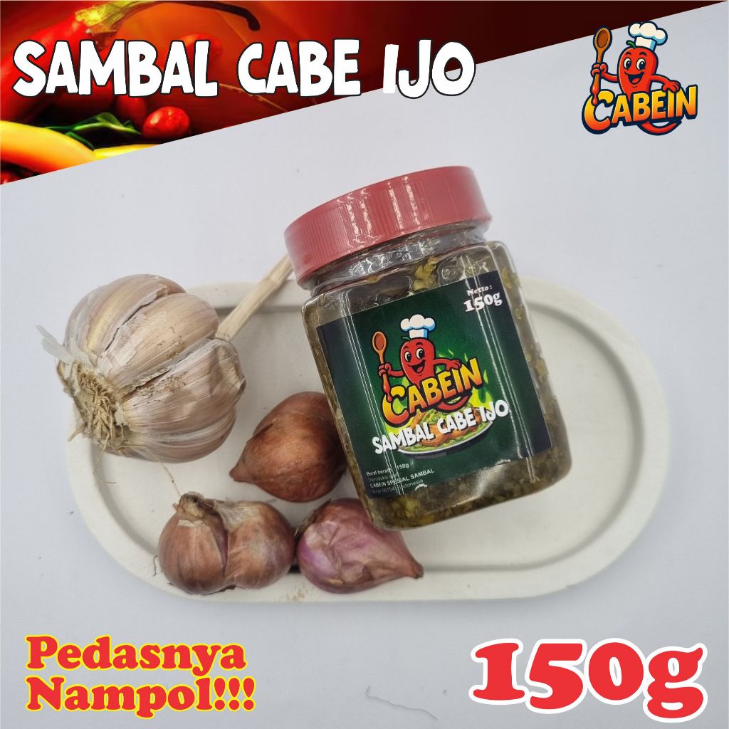 

Cabein Sambal Cabe Ijo 150gr | Pedas Nikmat | Sambal Hijau | Sambel Ijo | Sambal Khas Tradisional