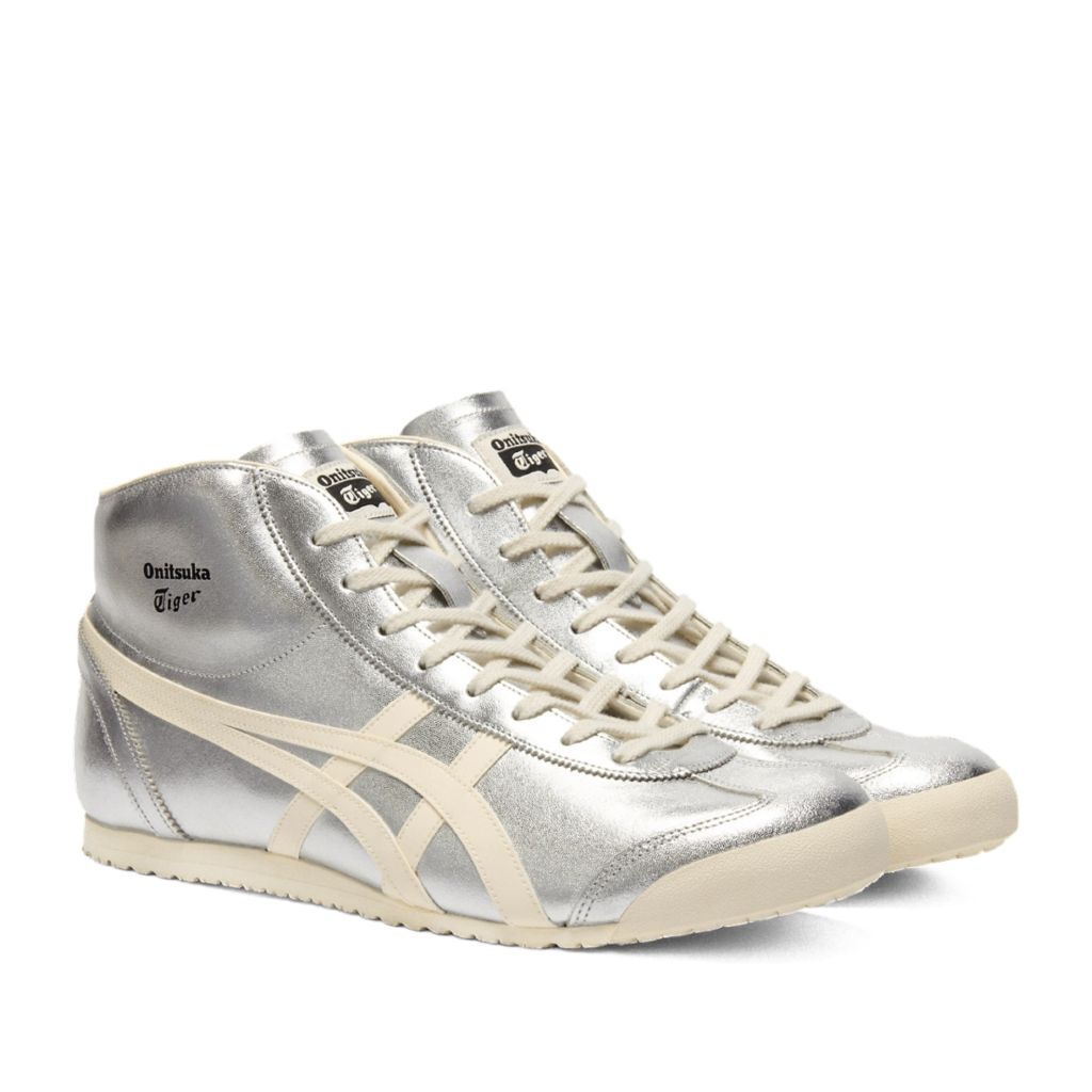 ONITSUKA TIGER MEXICO MID RUNNER UNISEX SHOES ( 100% ORIGINAL ) - Silver Cream